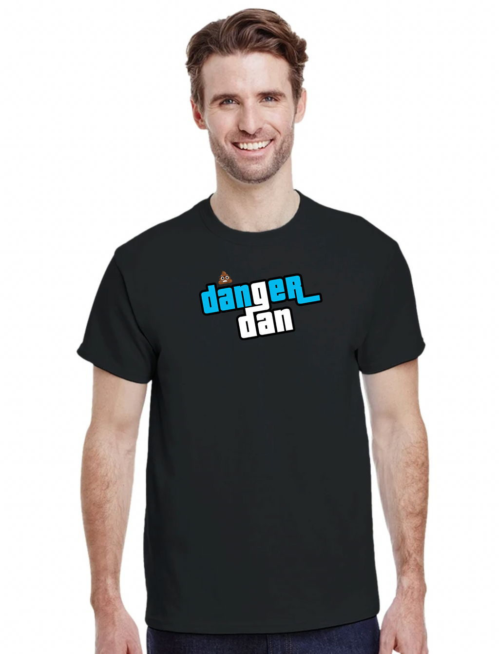 Danger Dan 100% cotton T-shirt – Black