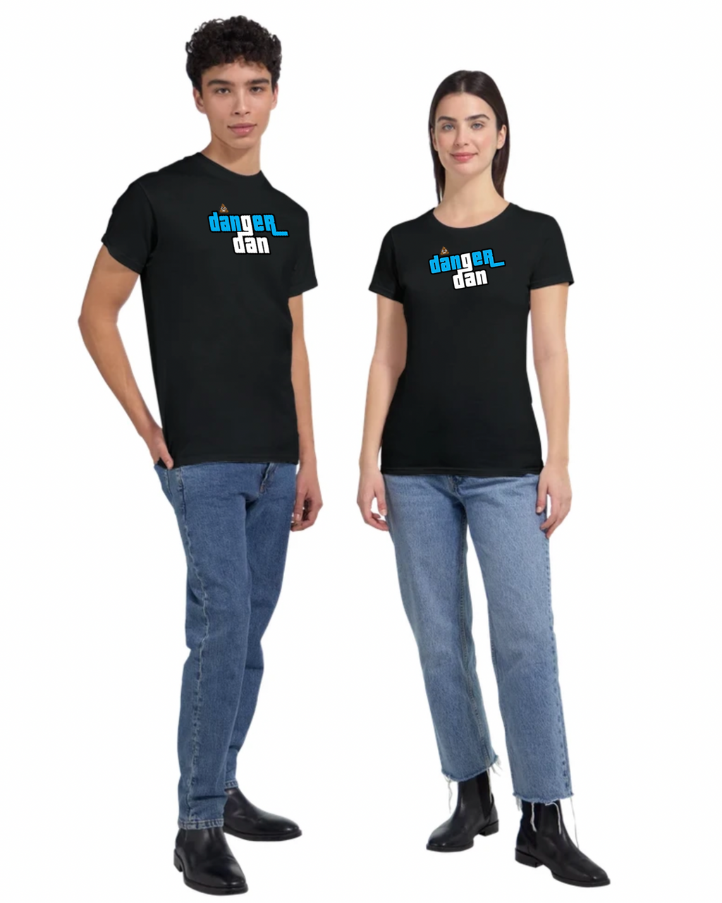 Danger Dan 100% cotton T-shirt – Black